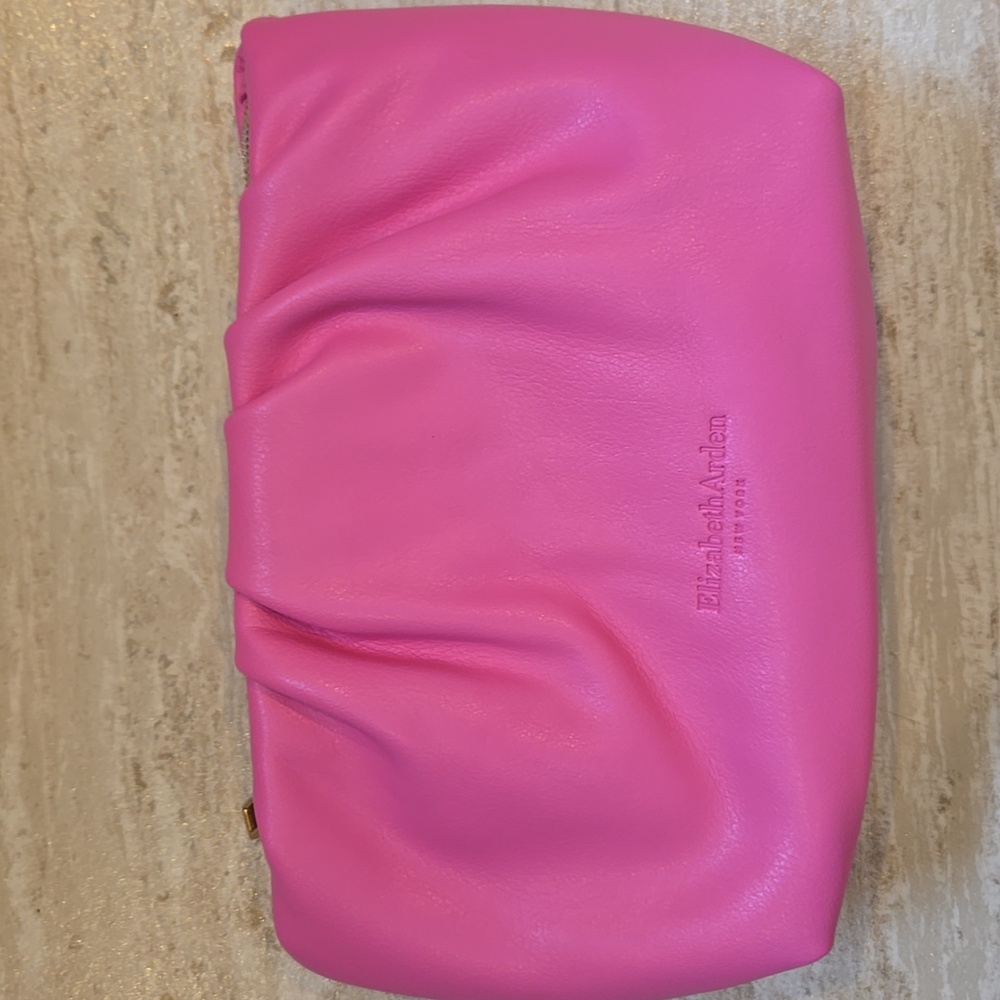 Elizabeth Arden New York Bubblegum Pink Zipper Clutch - Picture 1 of 6